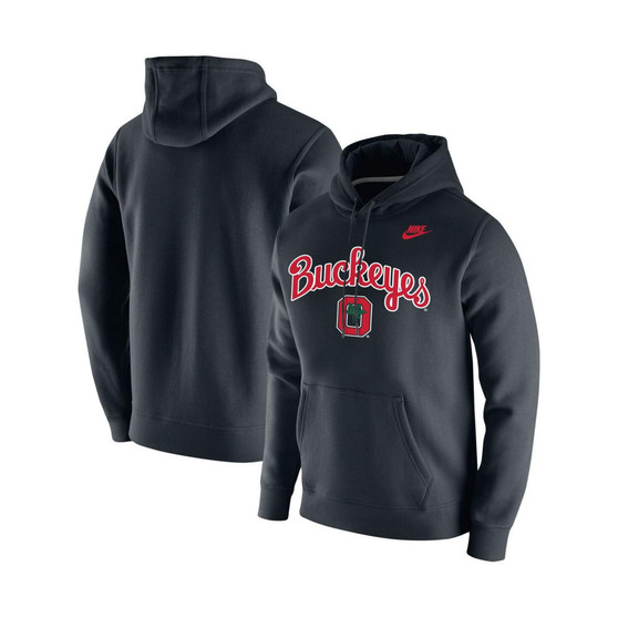 Men's Black Ohio State Buckeyes Script Vintage-Like School Logo Pullover Hoodie