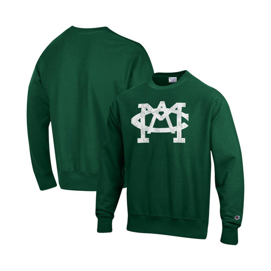 Men's Green Michigan State Spartans Vault Logo Reverse Weave Pullover Sweatshirt