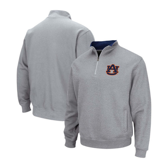 Men's Heathered Gray Auburn Tigers Tortugas Team Logo Quarter-Zip Jacket