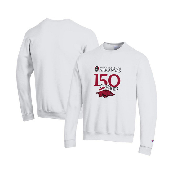 Men's White Arkansas Razorbacks 150th Anniversary Pullover Sweatshirt