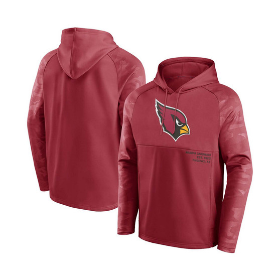 Men's Cardinal Arizona Cardinals Shade Defender Raglan Pullover Hoodie