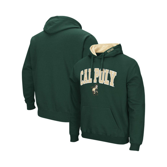 Men's Green Cal Poly Mustangs Arch and Logo Pullover Hoodie