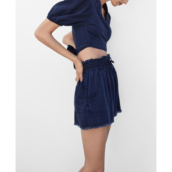 Women's Bow Lyocell Shorts