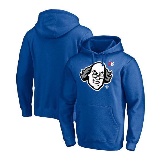 Men's Royal Philadelphia 76ers Post Up Hometown Collection Pullover Hoodie