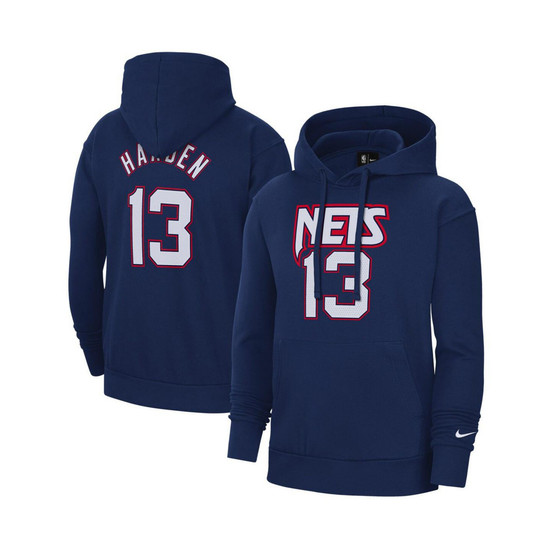 Men's James Harden Navy Brooklyn Nets 2021/22 City Edition Name and Number Pullover Hoodie