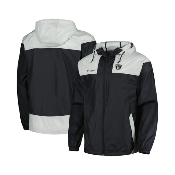 Men's Black Brooklyn Nets Flash Forward Challenger Full-Zip Hoodie