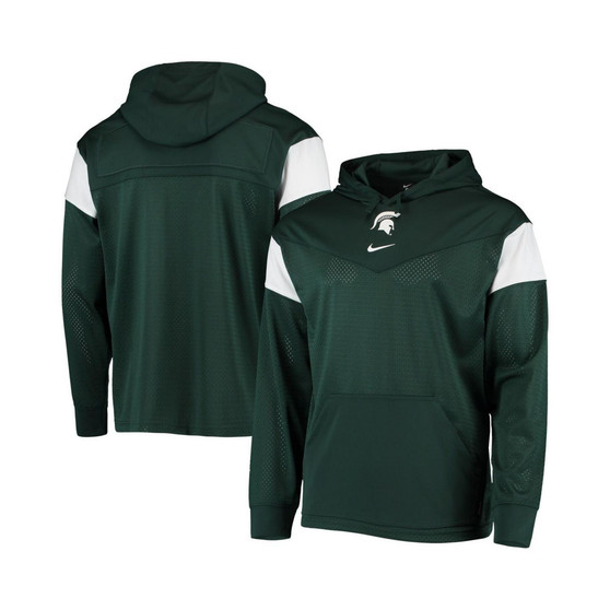 Men's Green Michigan State Spartans Sideline Jersey Pullover Hoodie