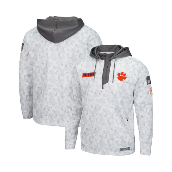 Men's Arctic Camo Clemson Tigers OHT Military-Inspired Appreciation Quarter-Zip Hoodie