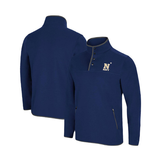 Men's Navy Navy Midshipmen Rebound Snap Pullover Jacket