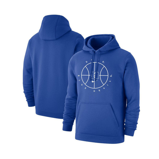 Men's Royal Duke Blue Devils Basketball Icon Club Fleece Pullover Hoodie