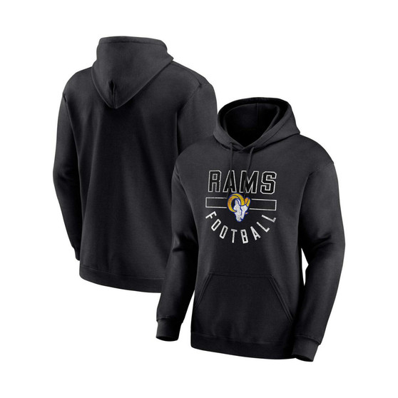 Men's Branded Black Los Angeles Rams Bubble Screen Pullover Hoodie