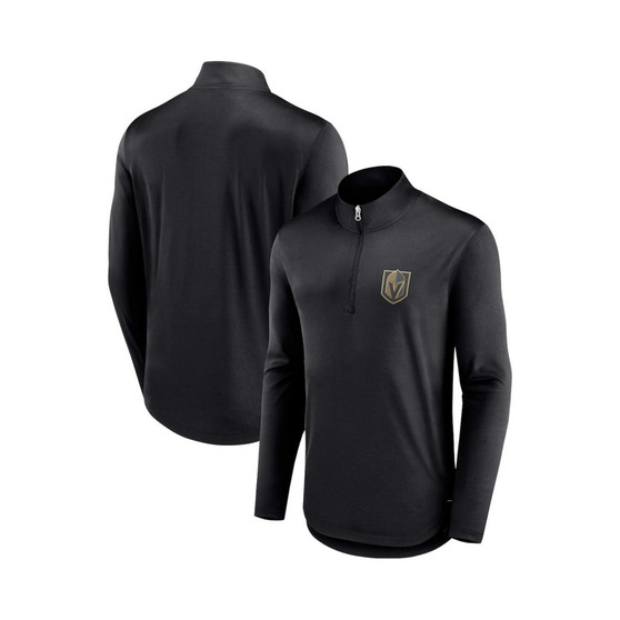 Men's Branded Black, Gold Vegas Golden Knights Tough Minded Quarter-Zip Top