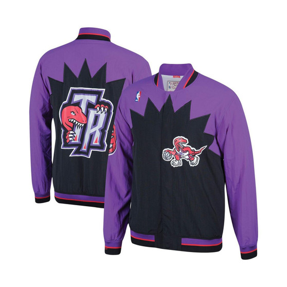 Men's Purple Toronto Raptors Hardwood Classics Authentic Warm-Up Full-Snap Jacket
