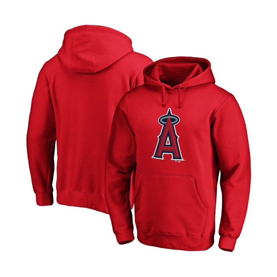 Men's Big and Tall Red Los Angeles Angels Official Logo Pullover Hoodie