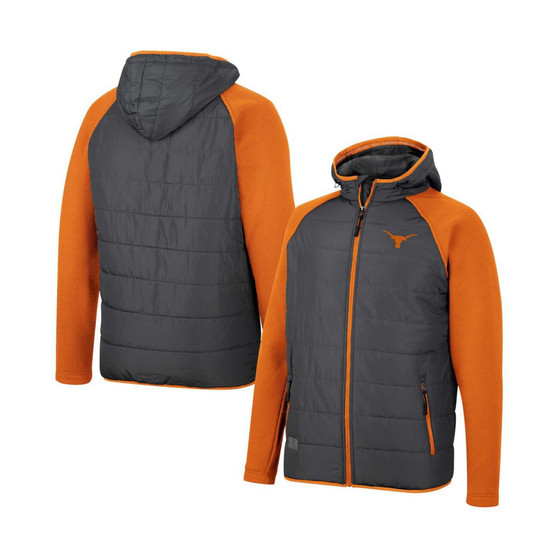 Men's Charcoal, Texas Orange Texas Longhorns Good On You Raglan Full-Zip Jacket
