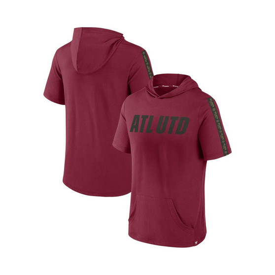 Men's Branded Red Atlanta United FC Definitive Victory Short-Sleeved Pullover Hoodie