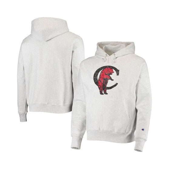 Men's Heathered Gray Cincinnati Bearcats Team Vault Logo Reverse Weave Pullover Hoodie