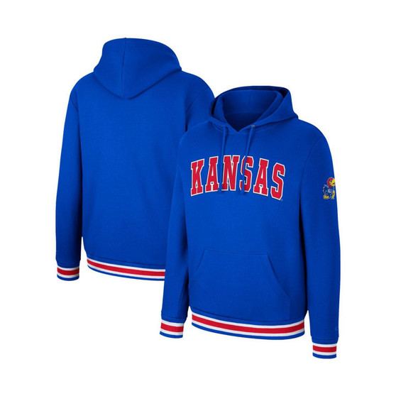 Men's Royal Kansas Jayhawks Varsity Arch Pullover Hoodie
