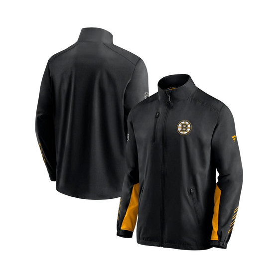Men's Branded Black Boston Bruins Authentic Pro Locker Room Rinkside Full-Zip Jacket