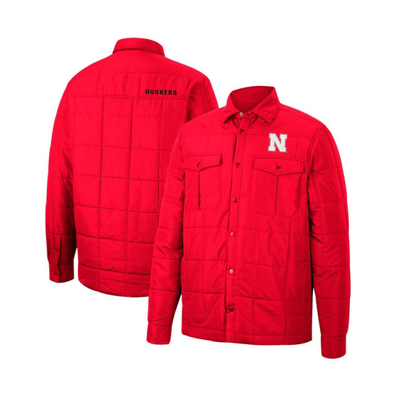 Men's Scarlet Nebraska Huskers Detonate Quilted Full-Snap Jacket