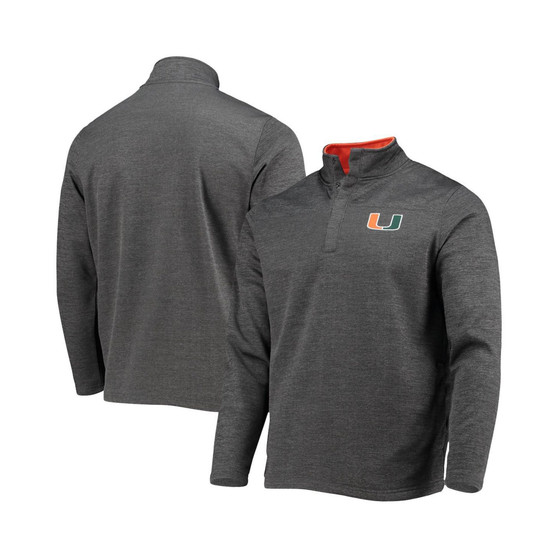 Men's Heathered Charcoal Miami Hurricanes Roman Pullover Jacket