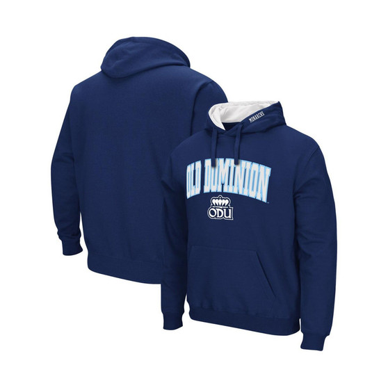 Men's Navy Old Dominion Monarchs Arch and Logo Pullover Hoodie