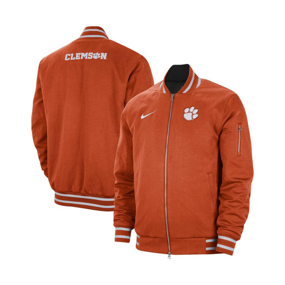 Men's Orange Clemson Tigers Full-Zip Bomber Jacket
