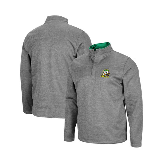 Men's Heathered Charcoal Oregon Ducks Roman Pullover Jacket