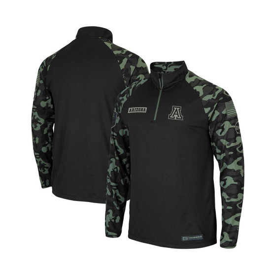 Men's Black Arizona Wildcats OHT Military-Inspired Appreciation Take Flight Raglan Quarter-Zip Jacket