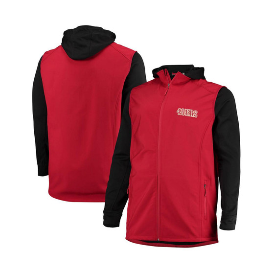 Men's Scarlet and Gray San Francisco 49ers Big and Tall Alpha Full-Zip Hoodie Jacket
