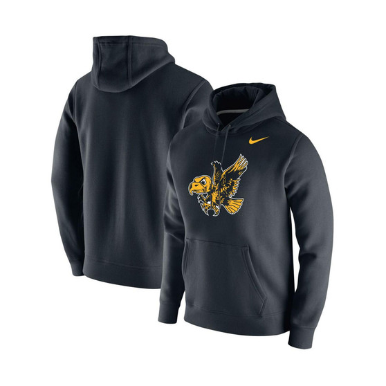 Men's Black Iowa Hawkeyes Vintage-Like School Logo Pullover Hoodie