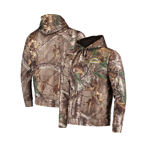 Men's Realtree Camo Los Angeles Chargers Circle Champion Tech Fleece Pullover Hoodie
