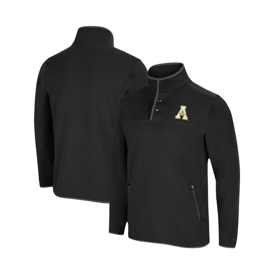 Men's Black Appalachian State Mountaineers Rebound Snap Pullover Jacket