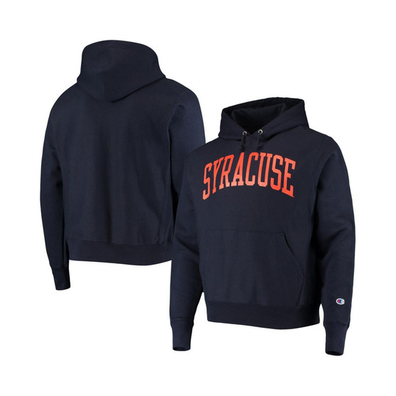 Men's Navy Syracuse Orange Team Arch Reverse Weave Pullover Hoodie