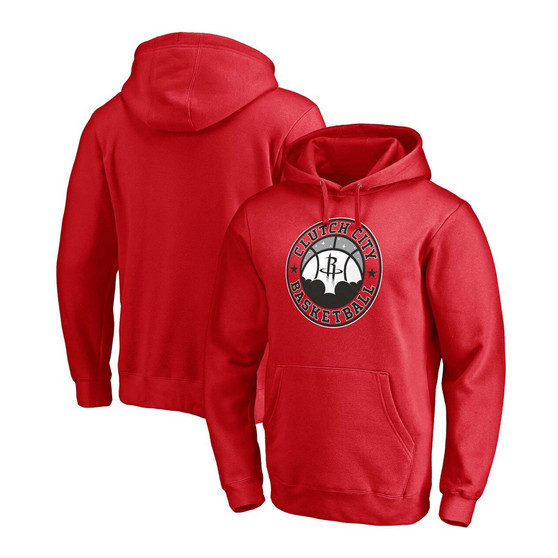 Men's Red Houston Rockets Post Up Hometown Collection Pullover Hoodie