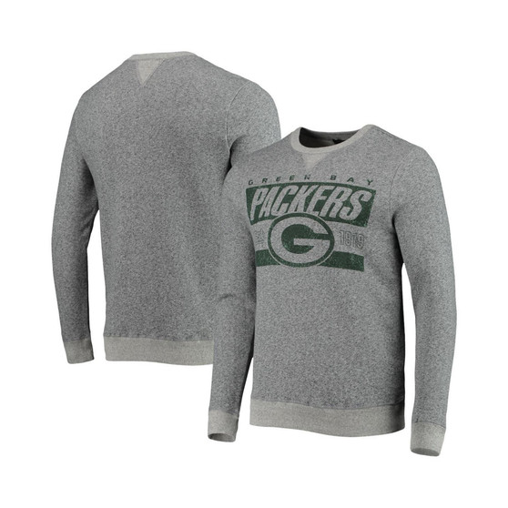 Men's Heathered Charcoal Green Bay Packers Team Marled Pullover Sweatshirt