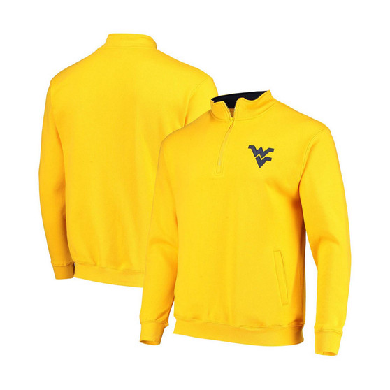 Men's Gold-Tone West Virginia Mountaineers Tortugas Logo Quarter-Zip Jacket