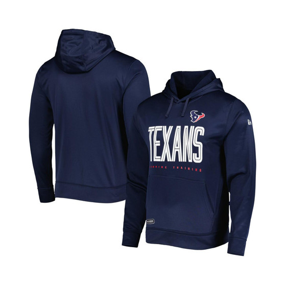 Men's Navy Houston Texans Combine Authentic Huddle Up Pullover Hoodie