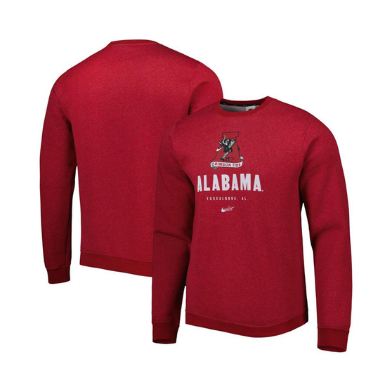 Men's Crimson Alabama Crimson Tide Vault Stack Club Fleece Pullover Sweatshirt