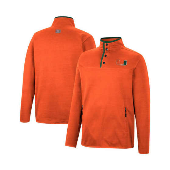 Men's Orange Miami Hurricanes Rebound Quarter-Snap Jacket