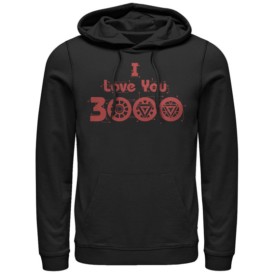 Marvel Men's Avengers Endgame I Love You 3000 Circuits, Pullover Hoodie