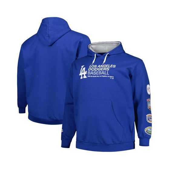 Men's Royal Los Angeles Dodgers Big and Tall Fleece Pullover Hoodie