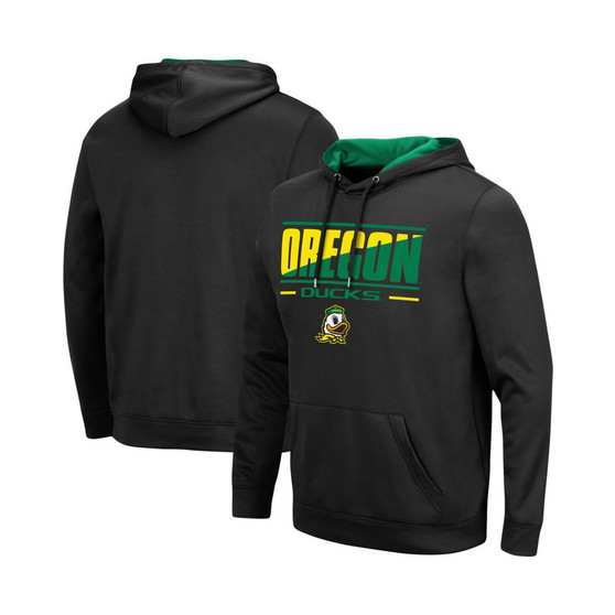 Men's Black Oregon Ducks Slash Stack 2.0 Pullover Hoodie
