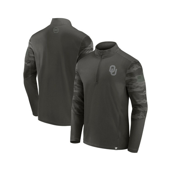 Men's Branded Black Oklahoma Sooners OHT Military-Inspired Appreciation Guardian Quarter-Zip Top