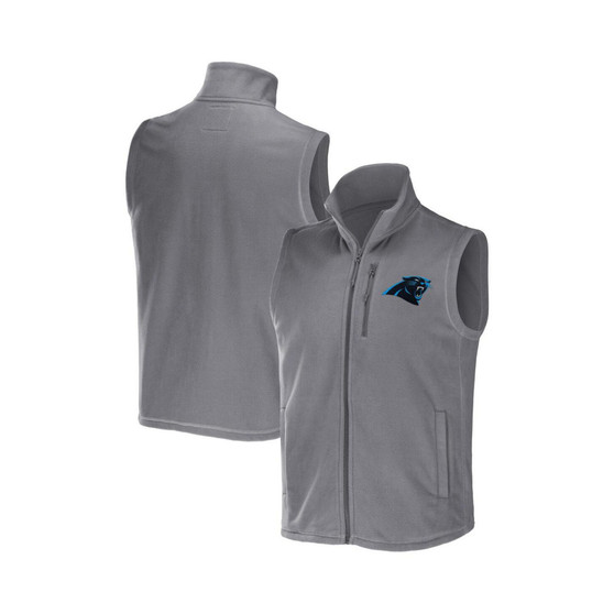 Men's NFL x Darius Rucker Collection by Gray Carolina Panthers Polar Fleece Full-Zip Vest