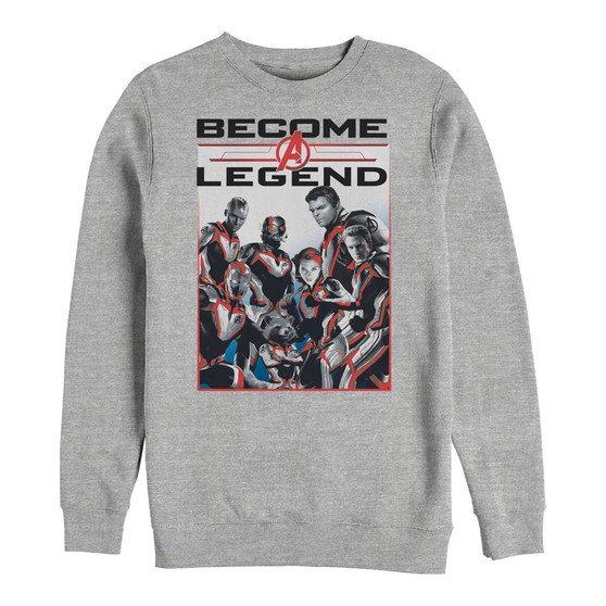 Marvel Men's Avengers Endgame Become a Legend, Crewneck Fleece