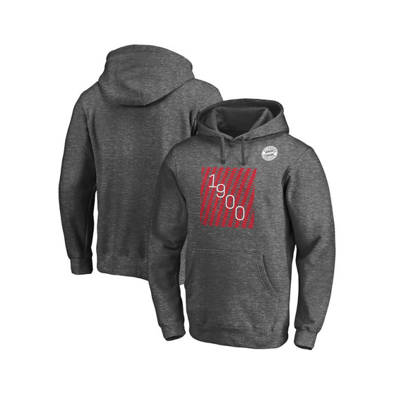 Men's Branded Heathered Charcoal Bayern Munich 1900 Pullover Hoodie