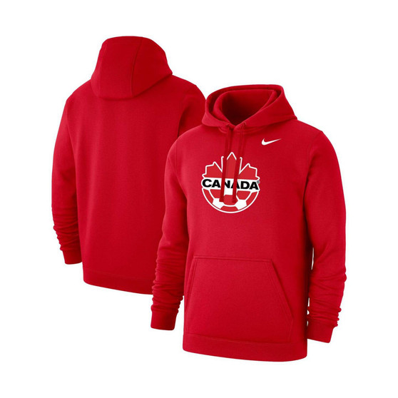 Men's Red Canada Soccer Club Primary Pullover Hoodie