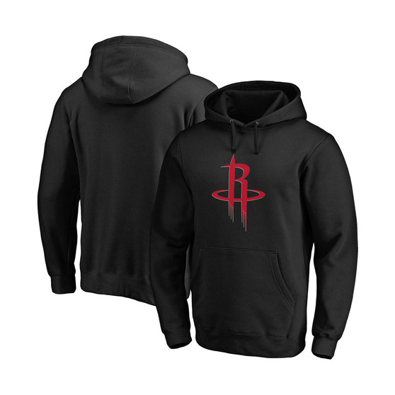 Men's Black Houston Rockets Primary Team Logo Pullover Hoodie