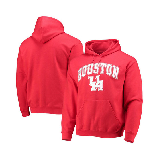 Men's Red Houston Cougars Campus Logo Pullover Hoodie